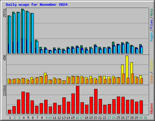 Daily usage for November 2024