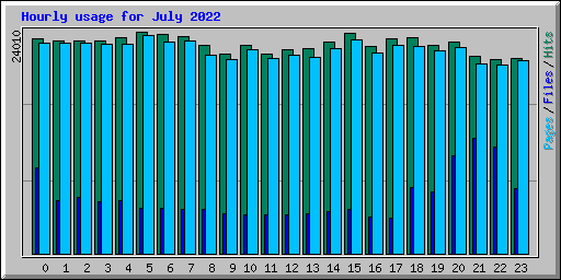 Hourly usage for July 2022