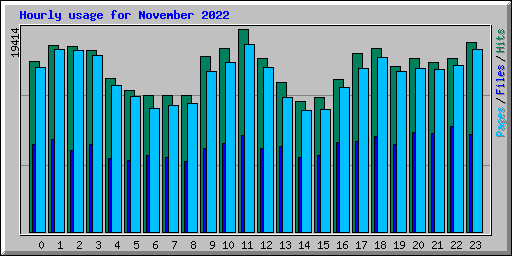 Hourly usage for November 2022